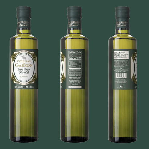 Colinas De Garzon 17oz Bivarietal Extra Virgin Olive Oil Unadulterated in Gift Box