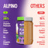 24g (1 ALPINO Chocolate Peanut Butter Smooth - Roasted Peanuts, Chocolate Paste, Brown Sugar & Sea Salt - Protein