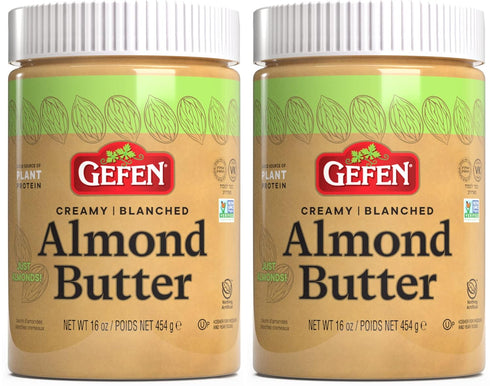 Gefen Pure Blanched Almond Butter, 16oz (2 Pack) | Non GMO |