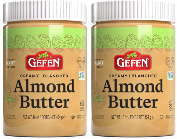 Gefen Pure Blanched Almond Butter, 16oz (2 Pack) | Non GMO |