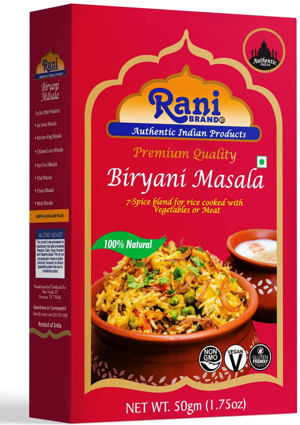 Rani Biryani Masala Curry (7-Spice Blend for Indian Rice Dishes) 1.75oz (50g) - All Natural, Vegan, Gluten Friendly
