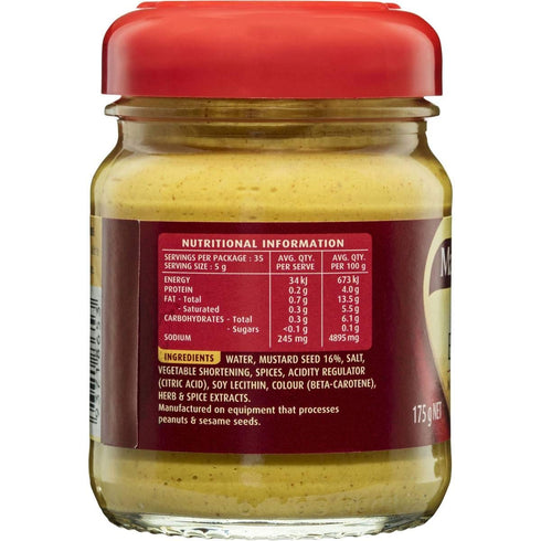 MasterFoods 175g (2 Pack) Hot English Mustard