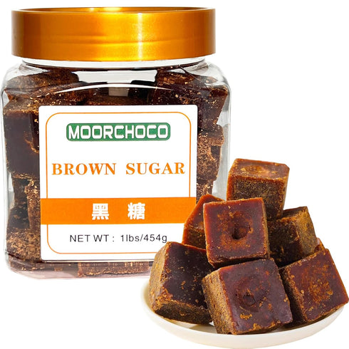 MOORCHOCO Black Sugar from Yunnan, Pure Brown Sugar Sweetener for Cooking, Additive-Free Original