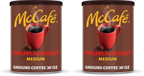 McCafe Premium Roast, Medium Roast Ground Coffee, 30 oz Canister (Pack of