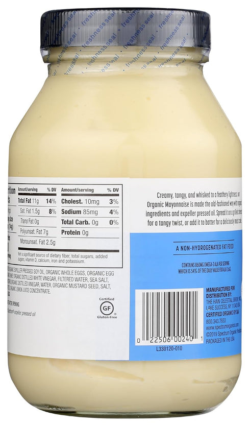 32 Spectrum Naturals Organic Soy Mayonnaise, Ounce