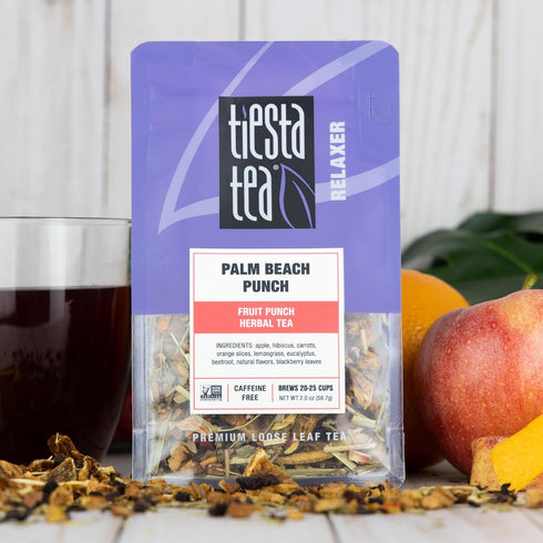 25 2 Tiesta Tea - Palm Beach Punch, Loose Leaf, Fruit Punch Herbal Tea, Caffeine-Free Tropical Blend with Apple