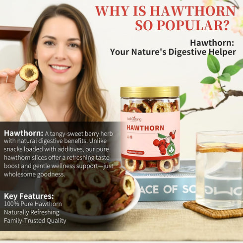 4.2oz/120g Baihuatang Natural Dried Hawthorn Slices Hawthorn Berries Hawthorn Berry tea Hawthorn Slices Shanzha