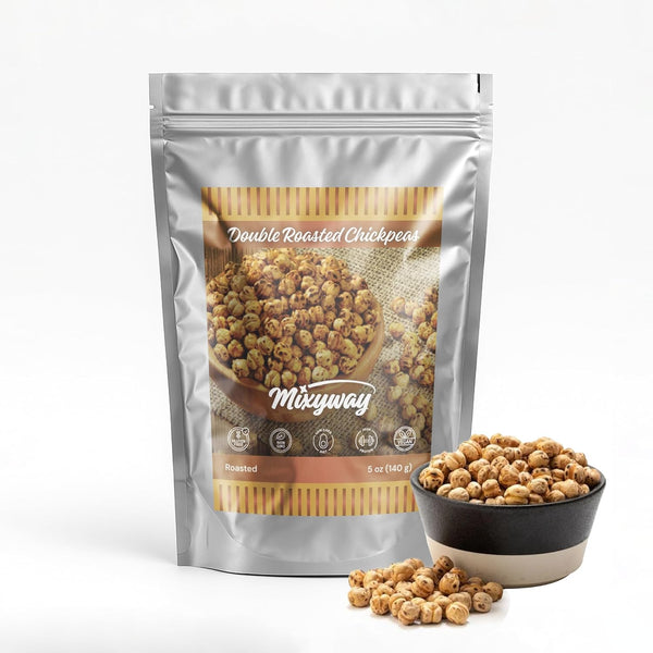 Mixyway Yellow Double Roasted Dried Corum Chickpeas (Garbanzo Beans) Gourmet Snacks 5 Oz