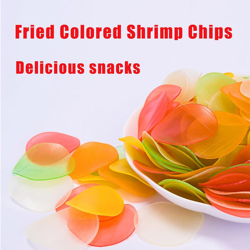ZCFIKJ Chips,17.6 Oz/500g Shrimp chips Uncooked Prawn Flavor Prawn Crackers Snacks Quick Frying,Crispy Delicious Asian