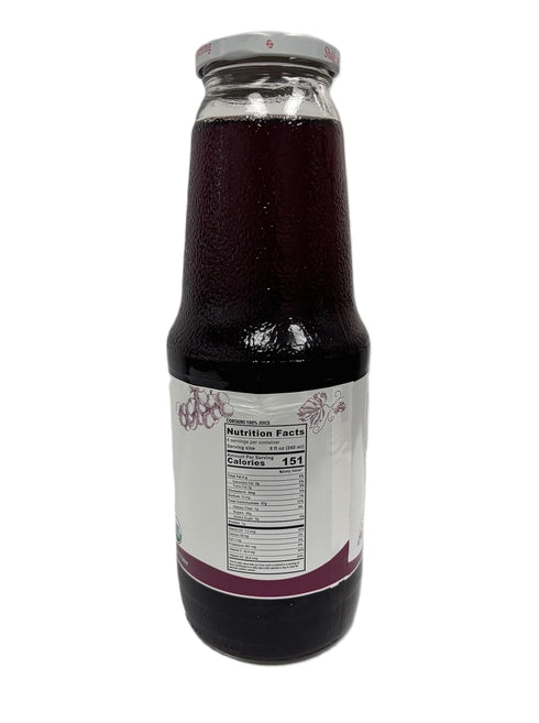 33.8 Oz (6 Pack) Anna and Sarah Organic Grape Juice - Glass Bottle No Sugar, No Artificial Colors, No Preservatives, No
