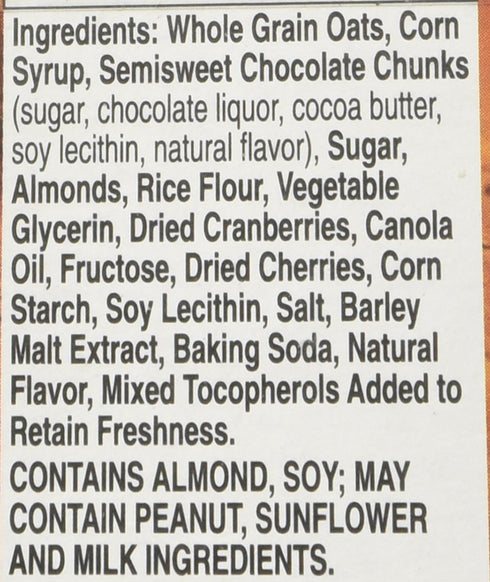 7.4 Oz (Pack 4) Nature Valley Chewy Trail Mix, Dark Chocolate Cherry Granola Bars