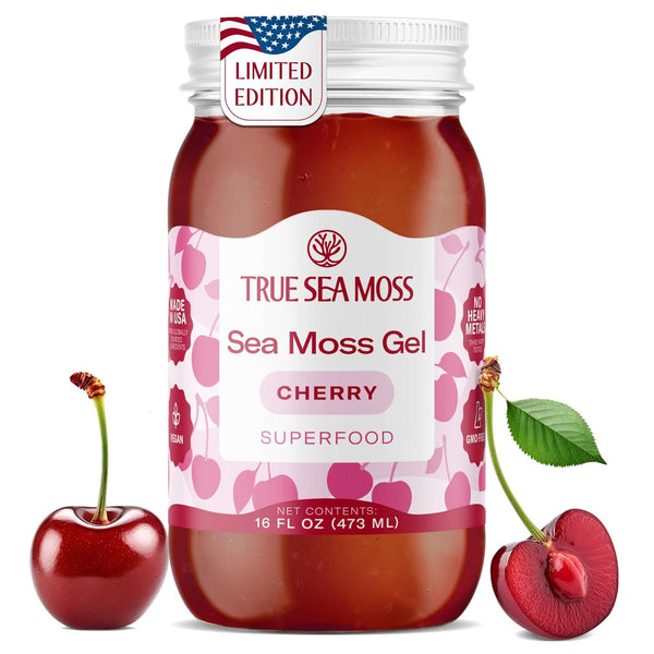 TrueSeaMoss Sea Moss Gel Made in USA Wildcrafted Seamoss, Fruits & Jarred