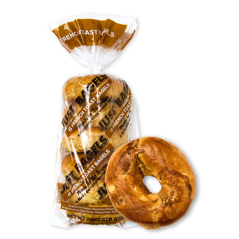 Just Bagels French Toast Bagels - 4 Packs Of 6 Bagels Per
