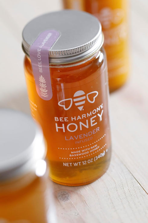 12 OZ Pack 2 Bee Harmony Lavender Infused Honey, Each