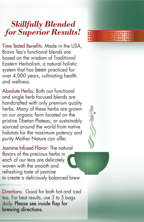 BRAVO TEAS&HERBS Blood Circulation Herbal Tea, Caffeine Free, 20 Count