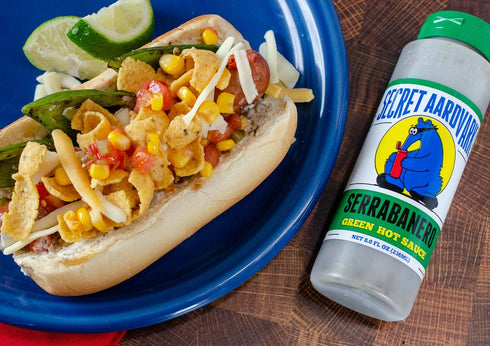 Secret Aardvark Serrabanero Hot Sauce, 8 fl oz - Green Spicy Sauce, Non-GMO, Low Carb