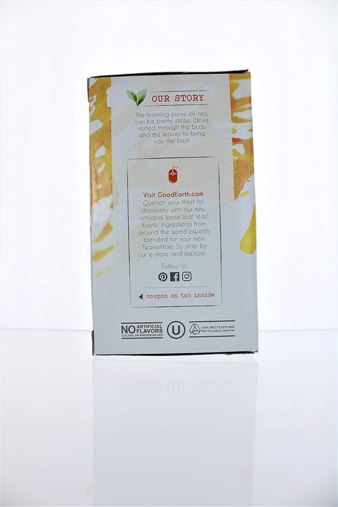 18 Count (Pack 6) Good Earth Sweet & Spicy Herbal & Black Tea, Tea Bags