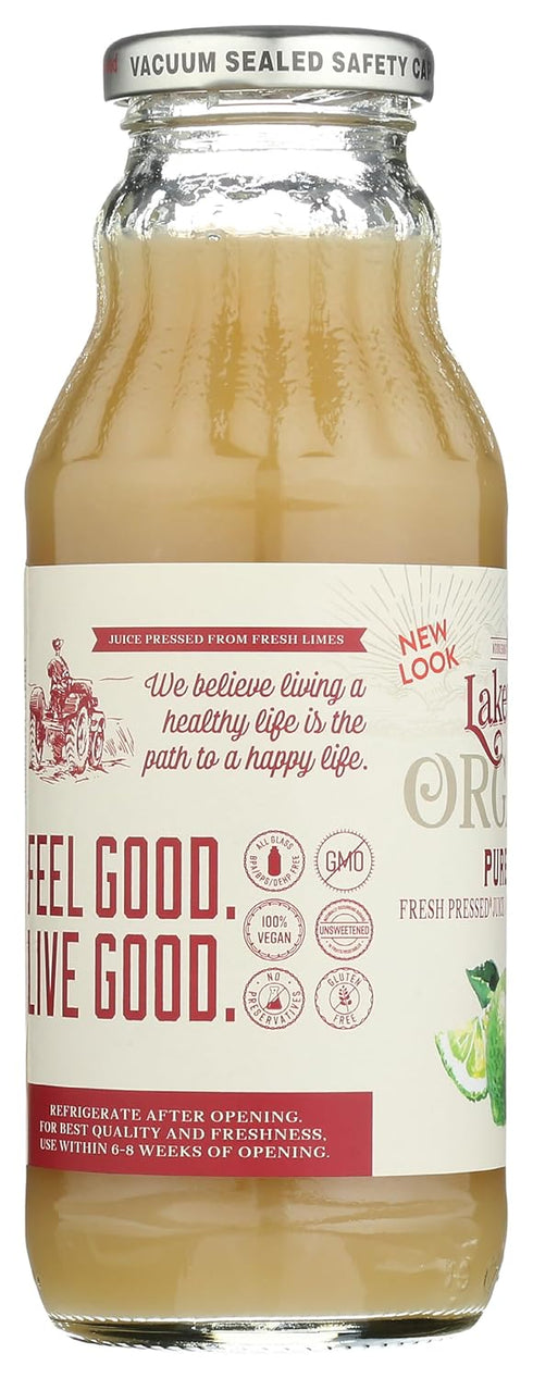 100% 12.5 LAKEWOOD Organic Pure Lime Juice, FZ