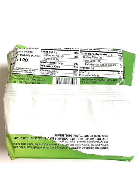 Greta 4.23 oz, 2 Pack Garden Vegetables Crackers, New