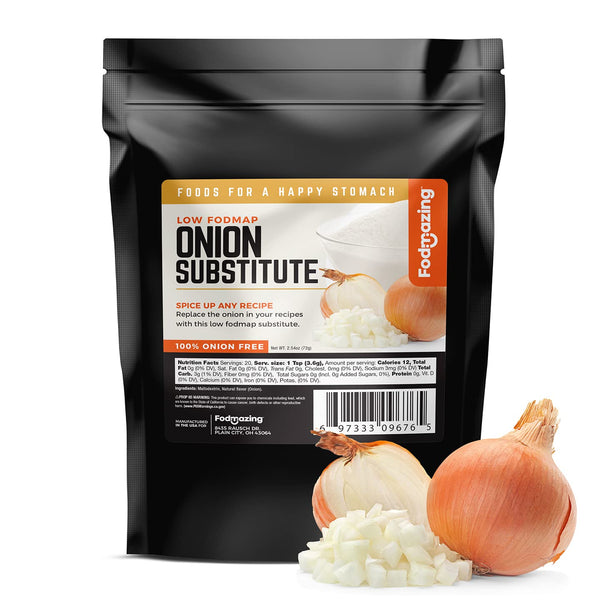 Fodmazing Onion Replacer Substitute, Low FodMap Onion Replacement, IBS Friendly, Non-GMO, Fat-Free,