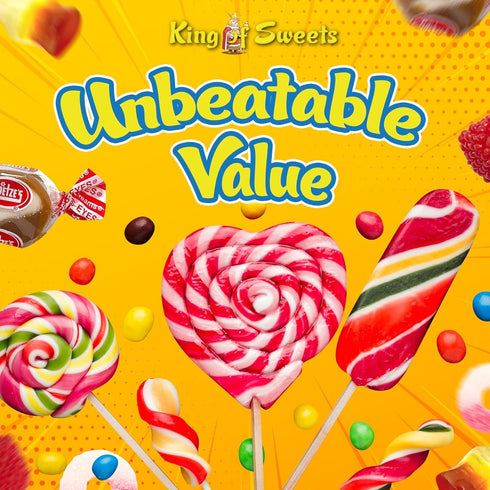 5 90s Candy Blocks Pounds Nostalgic Candy Mix in a Bulk King of Sweets Bag