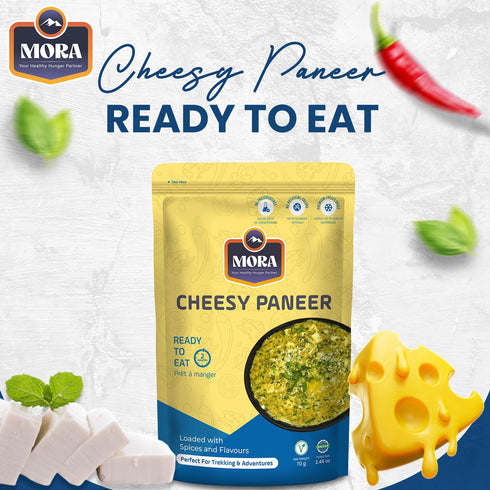 Mora Cheesy Paneer - Ready To Eat Premium Freeze Dried Instant Meal, Microwavable, Effortless Cooking, Gluten-free