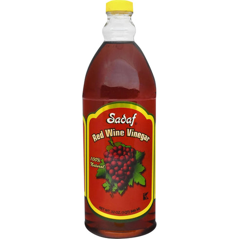 Sadaf Red Wine Vinegar - 100% Natural Red Wine Vinegar for Cooking
