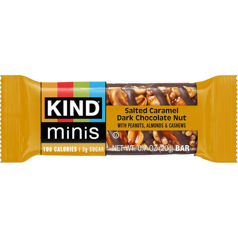 Pack, 80 Count KIND Mini Snack Bars Variety Gluten Free, Low Sugar, Low Calorie Snacks, Dark Chocolate Nuts & Sea Salt