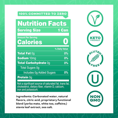 Pack, 0 0 0 16oz (12 Pack) Yerba Energy Beverage - Variety Power Sugar, Calories, Carbs. Yerbae is Energized by Yerba