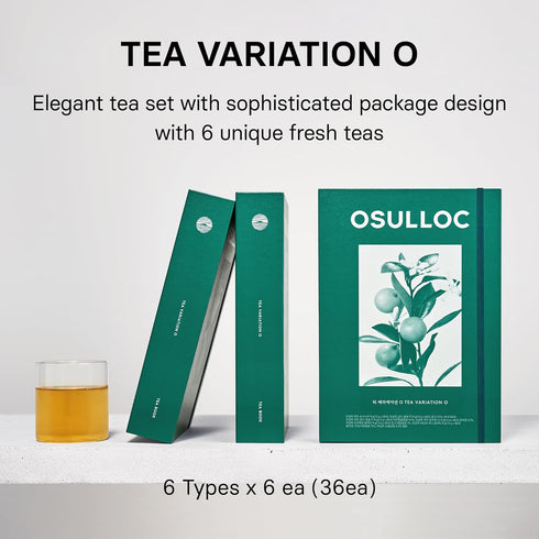 (36 Count, 6 6 Set, 6 OSULLOC TEA VARIATION "O" Types x ea), Elegant & Sophisticated designed Gift Premium Organic Pure