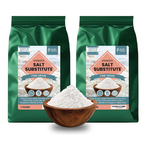 Pacific Pelican Iodized Salt Substitute | Sodium Free Salt | Fine Grain,