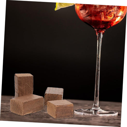Healifty Red Wine Brewing Wood Chips Rustic Oak Cubes for Home Wine Making Enhance Flavor Aroma Random Shapes