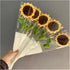 Generic 1PC Finished Knitted Flowers Tulip Carnation Sunflower Simulated Bouquet Mother's Day Valentine's Day Teacher's