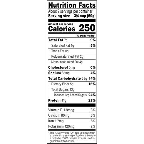 18oz (2 Pack) Quaker Protein Granola, Oats Chocolate, & Almonds, Boxes