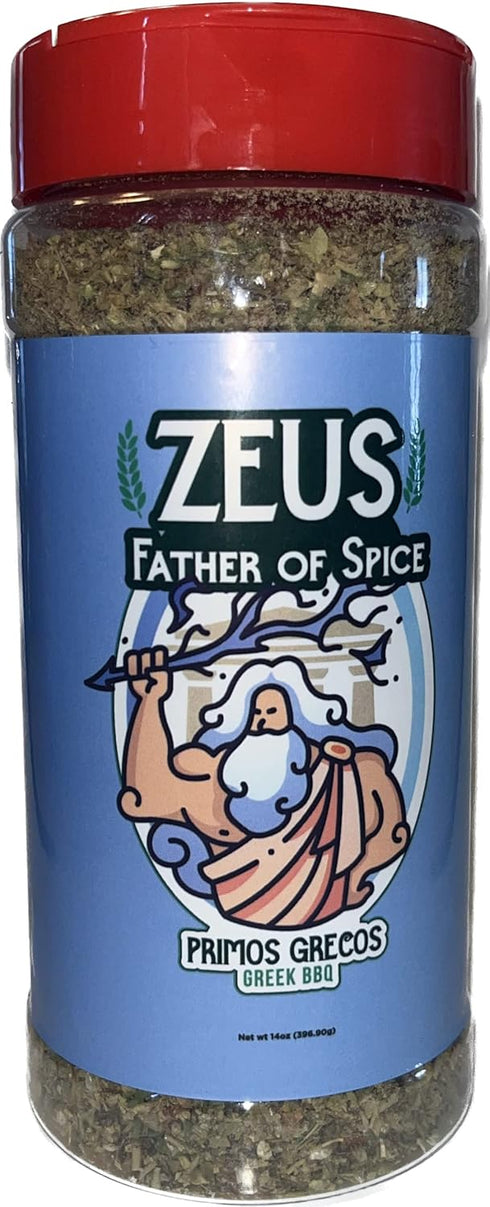 Zeus: Father of Spice, Primos Grecos All Purpose Greek Seasoning and BBQ Rub