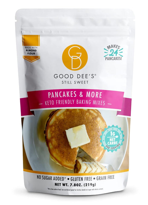 Good Dee’s Pancake, Waffle & Scone Mix, Low Carb Keto Baking Mix (1g Net Carbs, 20 Pancakes)