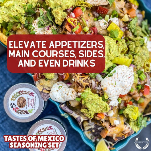 Set Pack GLP-1 Mexican Seasoning Gift | Tastes of Mexico | Artisanal Spice Blends Six | Non GMO, All Natural | No MSG