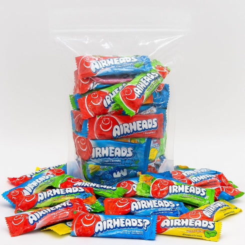 1 lb (40 Mini Bars Assorted Bulk, Chewy Fruit Taffy, Gluten Free, Individually Wrapped Pieces)