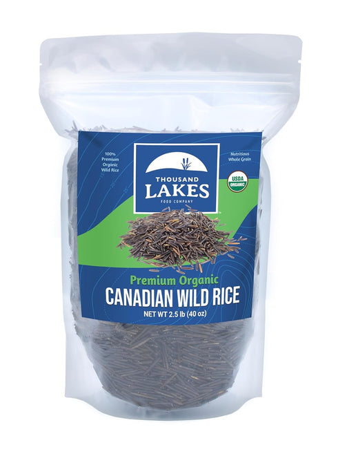 Thousand Lakes Organic Canadian Wild Rice - Premium - Bulk - 2.5