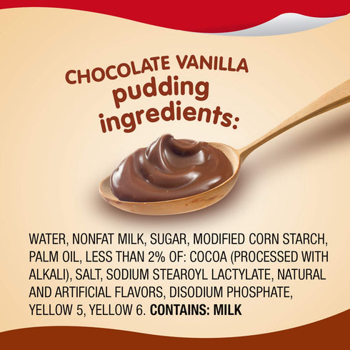 Snack Pack 3.25 oz., 4-Count (Pack 12) Chocolate Vanilla Flavored Pudding Cups