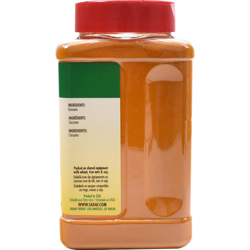 Sadaf Premium Quality Turmeric Powder, 11 oz Bottle - Spice and Superfood with Curcumin