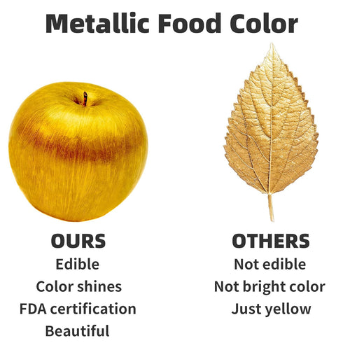 8 0.53 Oz Food Coloring Metallic Color Paint, Colors Most Popular YouTook Metallic Edible Paint for Airbrush Cake