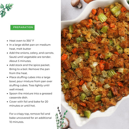 10oz (1 Pack) Aleias Gluten Free Savory Stuffing Mix Classic Holiday Stuffing for Turkey, Chicken & More Wheat Free