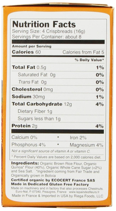 Le Pain des Fleurs Crispbread, Quinoa, 5.3 Ounce