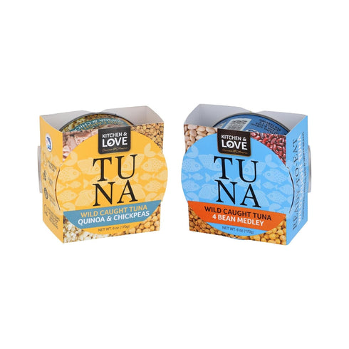Pack, 4 6 oz 6 oz (8 Pack) Kitchen & Love Wild Caught Tuna Variety Bean Medley in Olive Oil and Quinoa & Chickpeas