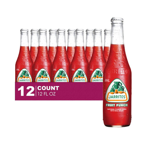Jarritos 12-Pack of Fruit Punch Mexican Soft Drink Glass Bottle 12 fl