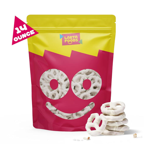 14 Yogurt Covered Pretzels, Salted Pretzels in Sweet Vanilla Yogurt, Ounce Bag