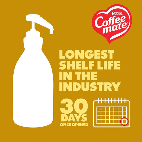 50.7 oz (Pack 2) Nestle Coffee mate Coffee Creamer, Creme Brulee, Liquid Concentrate Pump Bottle, Non Dairy, No