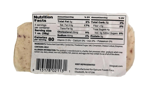 Generic 4 oz Cranberry & Cinnamon Goat Cheese