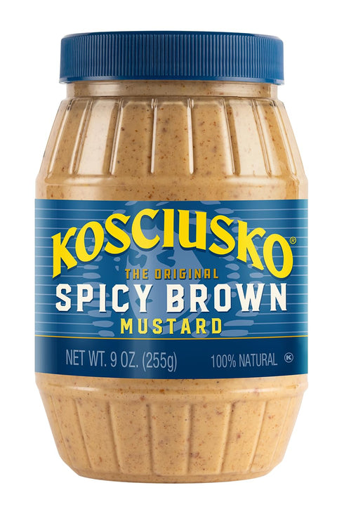 Kosciusko 9 Oz (Pack 4) Zesty Spicy Brown Mustard